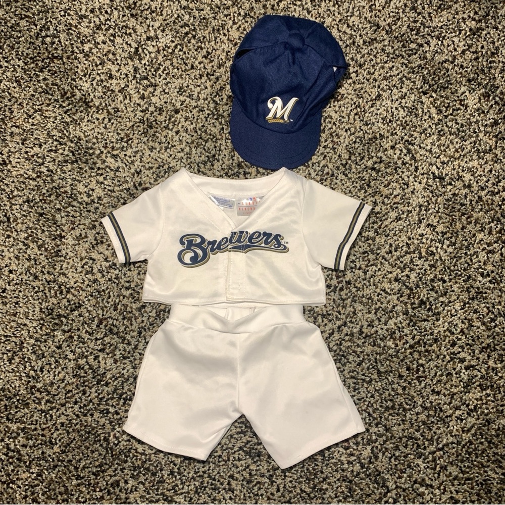 Build-A-Bear Workshop Milwaukee Brewers Plush Toy Uniform Set
